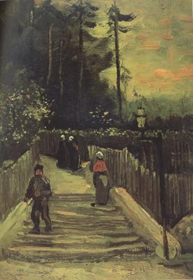 Vincent Van Gogh Sloping Path in Montmartre (nn004) Sweden oil painting art